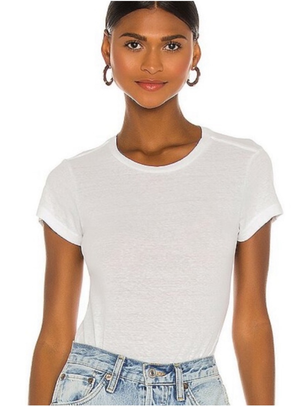 Re/Done White Women’s Bodysuit Tee- size L